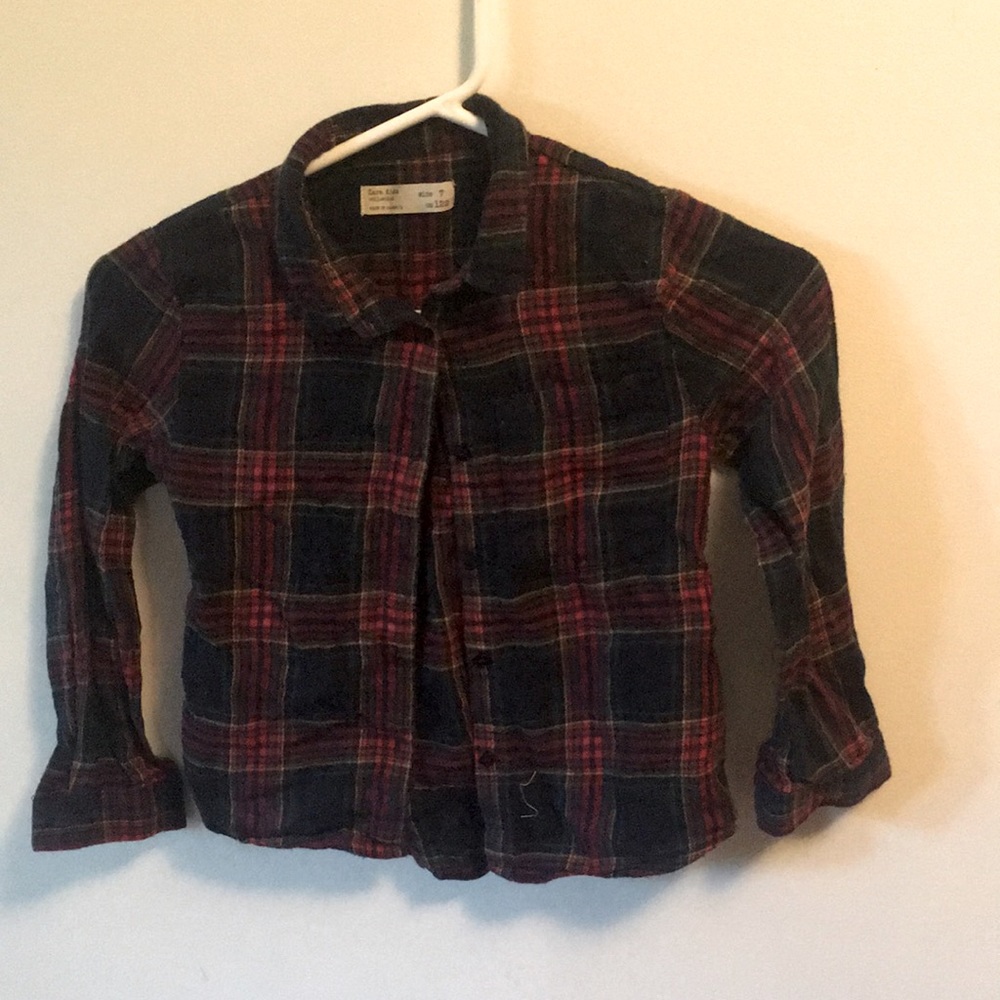 Zara size 7 plaid shirt